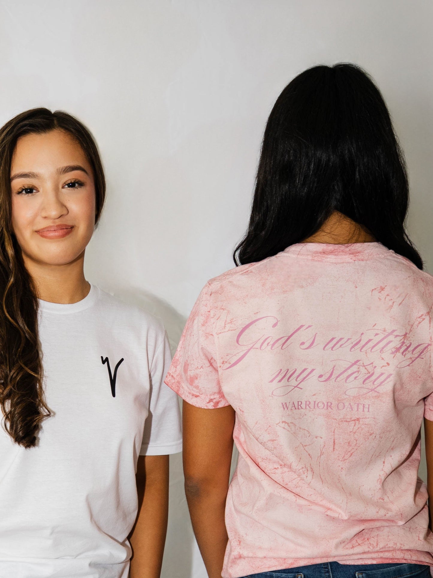 God's writing my story Tee - Pink wash
